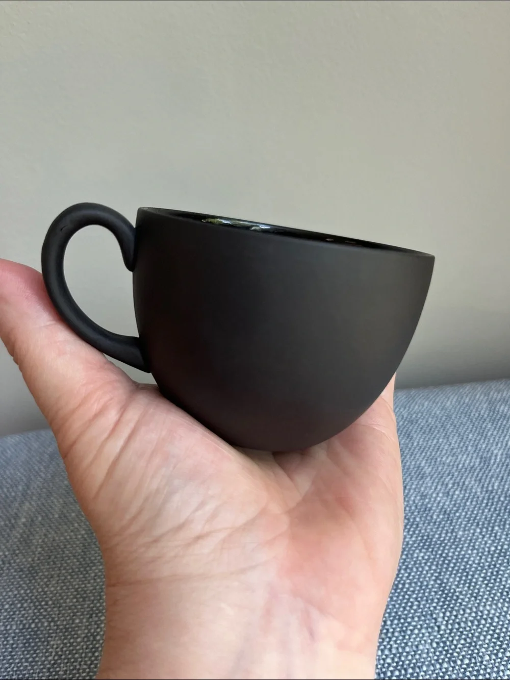 Wedgwood‎ Basalt Tea Cup Saucer Set England Matte Black Vintage